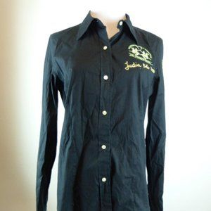 La Martina Equestrian shirt embroidered polo button up black xl